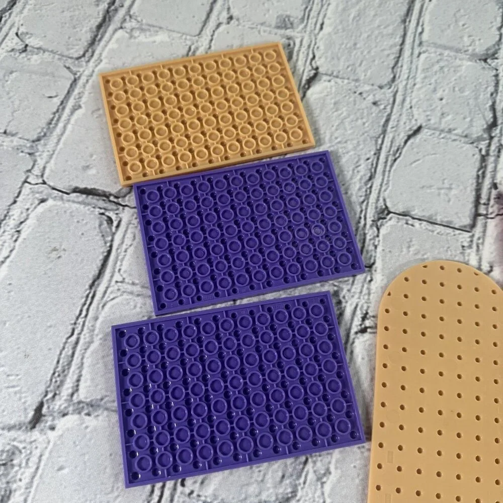 Mega Blok Bloks Heart Girl Baseplates Replacement Add-on Pieces Parts Lot of 8